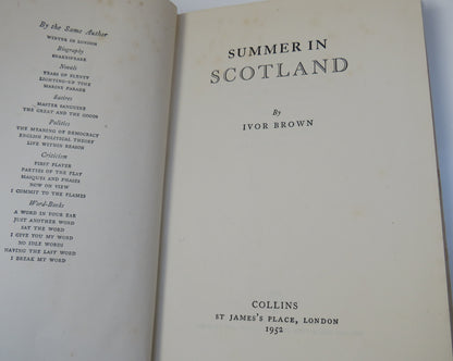 Summer In Scotland By Ivor Brown 1952 book image 4