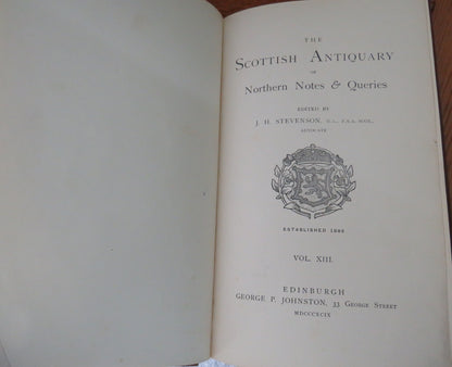 1893 - 1903 The Scottish Antiquary of Northern Notes & Queries   Vol - 7 -17 book image 8