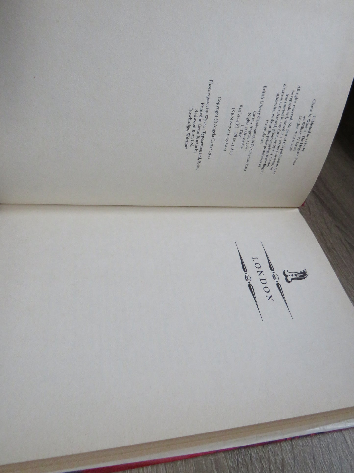 Nights At The Circus By Angela Carter 1984 1st Edition