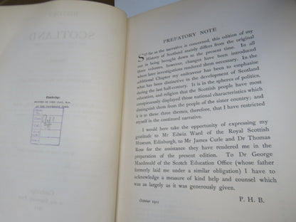 History of Scotland To The Present Time By P. Hume Brown 1911 Vol I, II
