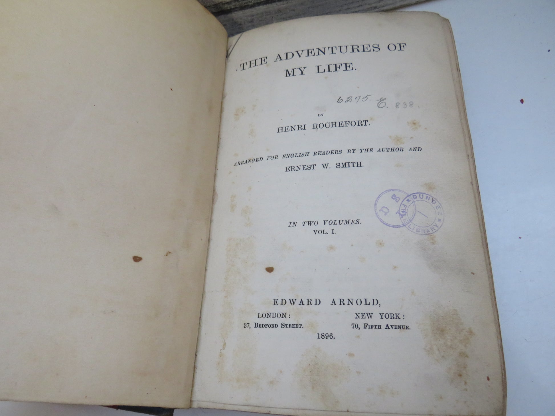 The Adventures of My Life By Henri Rochefort 1896 Volume I book image 5