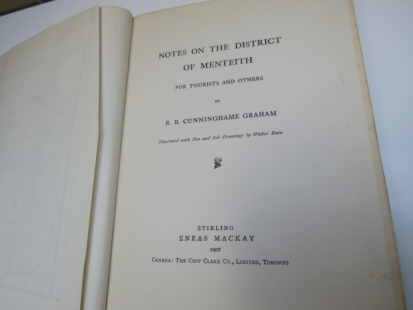 Notes On The District of Menteith For Tourists and Others By R.B Cunninghame Graham 1907