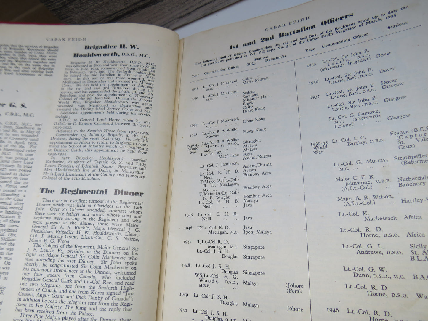 Cabar Feidh The Regimental Magazine of the Seaforth Highlanders 1951