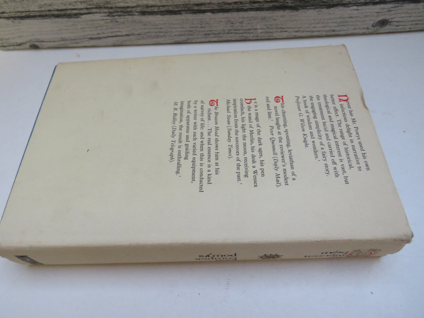 The Brazen Head By John Cowper Powys 1969 book image 2
