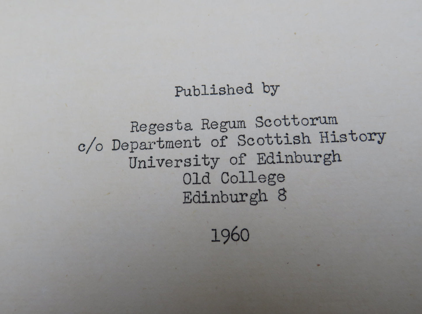 Handlist of the Acts of Alexander III The Guardians John 1249-1296 Compiled By Grant G. Simpson 1960