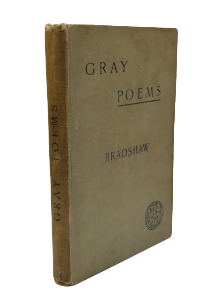 Gray's Poems By John Bradshaw 1900 book front cover