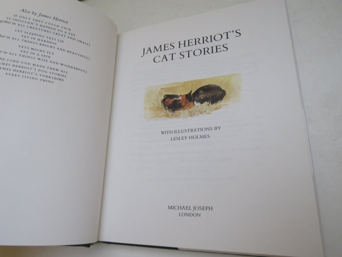James Herriot's Cat Stories With Illustrations By Lesley Holmes 1994 book image 3