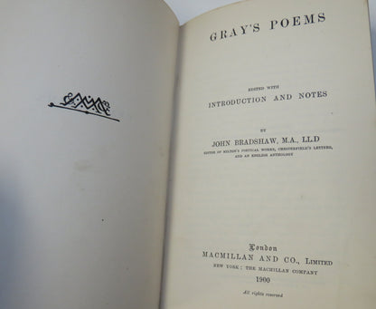 Gray's Poems By John Bradshaw 1900 book image 4