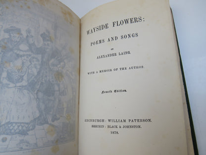 Wayside Flowers: Poems and Songs By Alexander Laing 1878 4th Edition book image 3