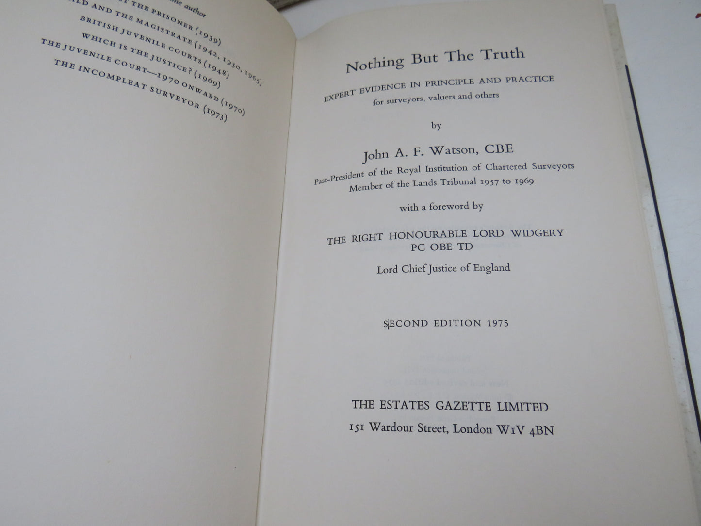 Nothing But The Truth Expert Evidence In Principle and Practice For Surveyors, Valuers and Others by book image 4