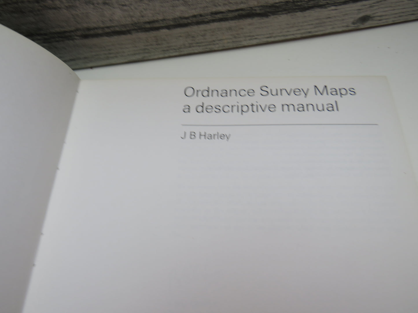 Ordnance Survey Maps A Descriptive Manual By J B Harley 1975