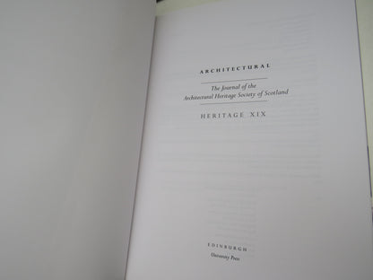 Architectural Heritage XIX The Journal of the Architectural Heritage Society of Scotland 2008