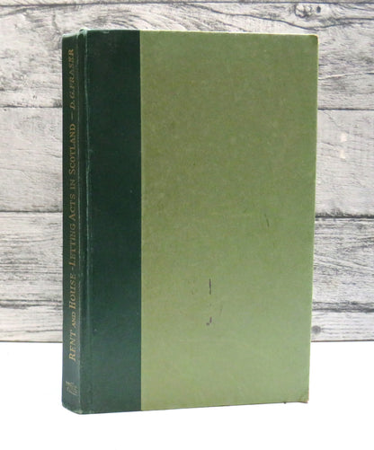 Rent and House-Letting Acts In Scotland By D.G. Fraser 1946 book front cover