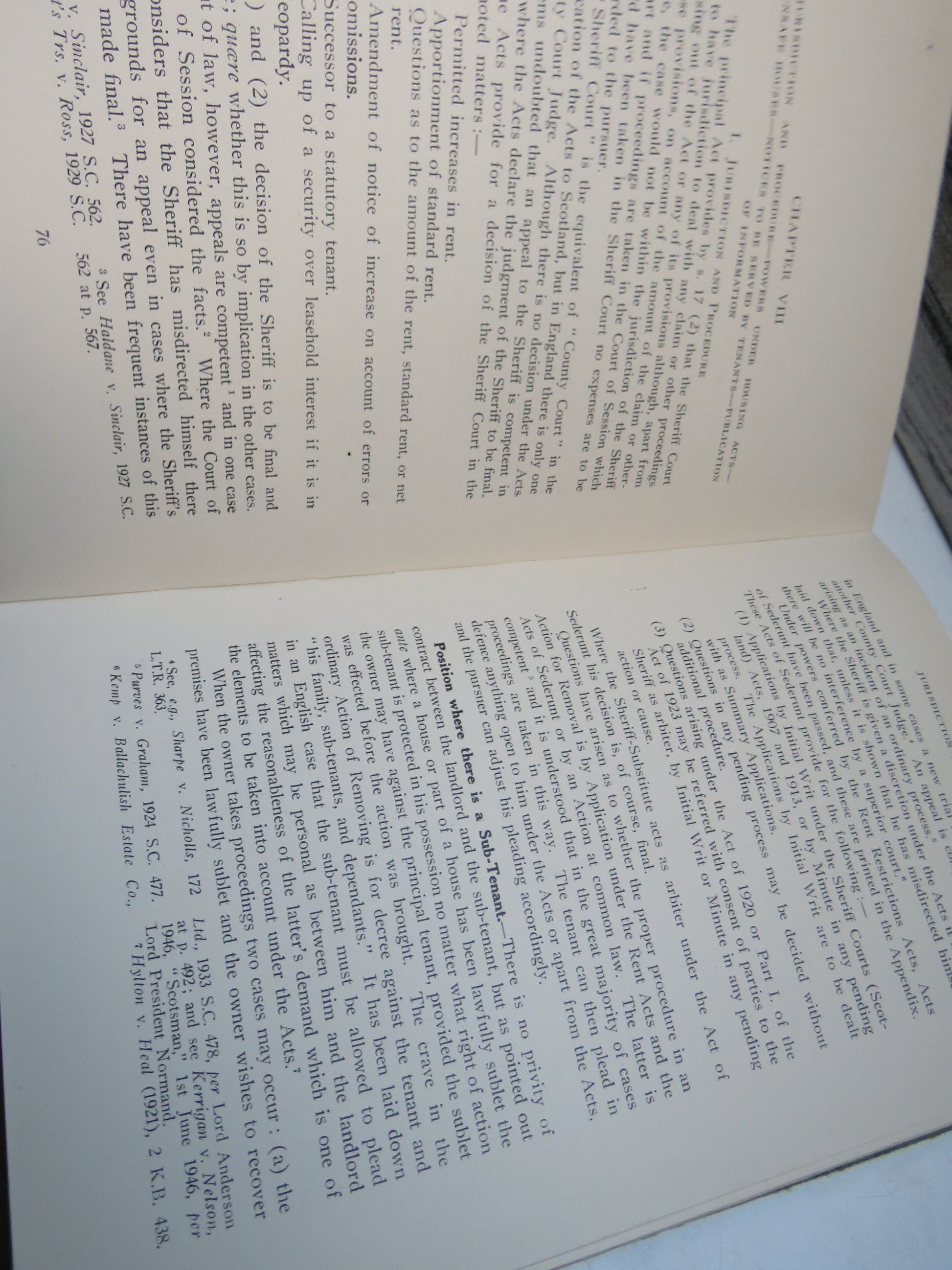 Rent and House-Letting Acts In Scotland By D.G. Fraser 1946 book image 5