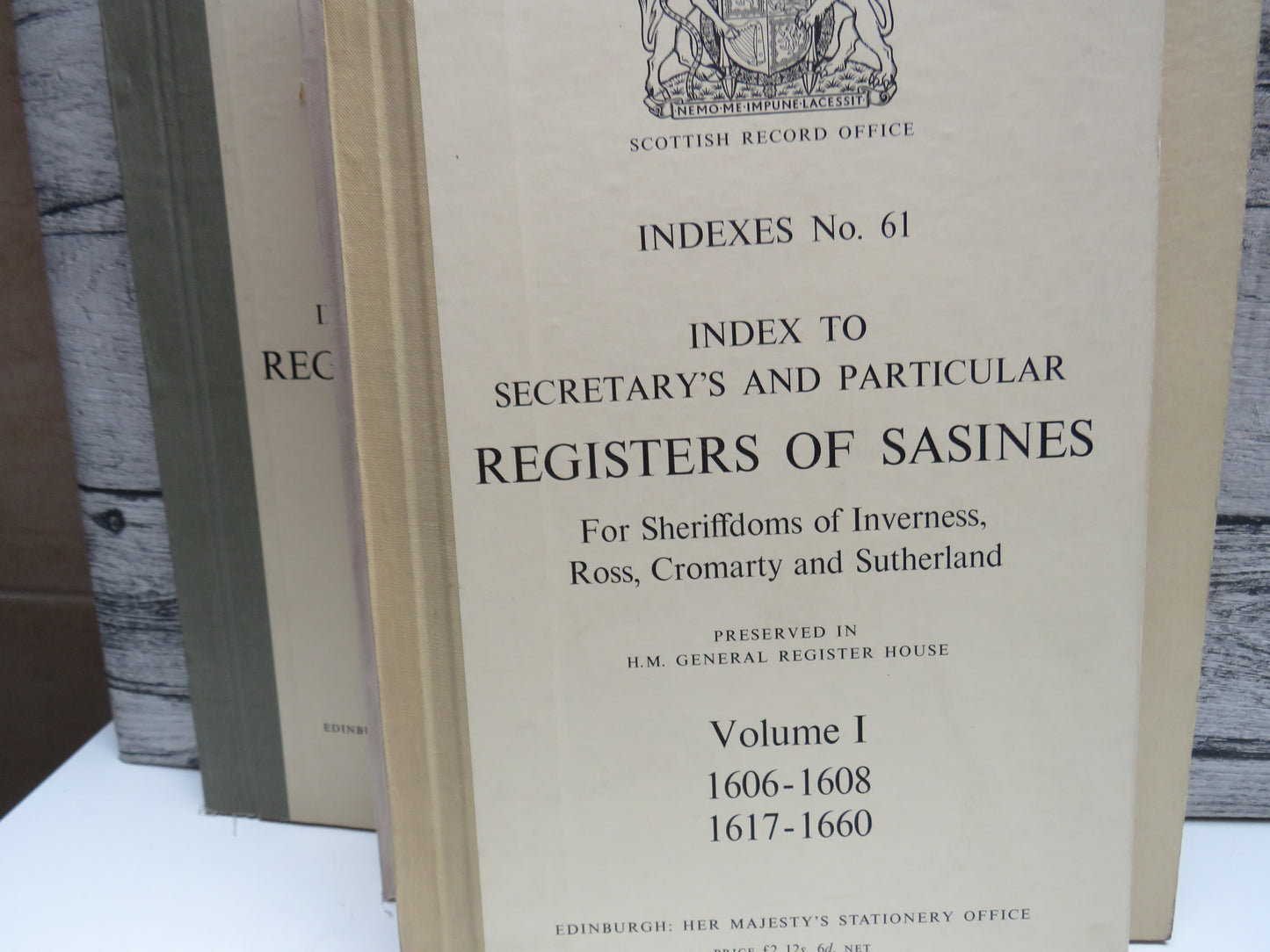 Index To Particular Register of Sasines For Sheriffdoms of Inverness, Ross, Cromarty and Sutherland Vol I, II, III and Elgin, Forres and Narin