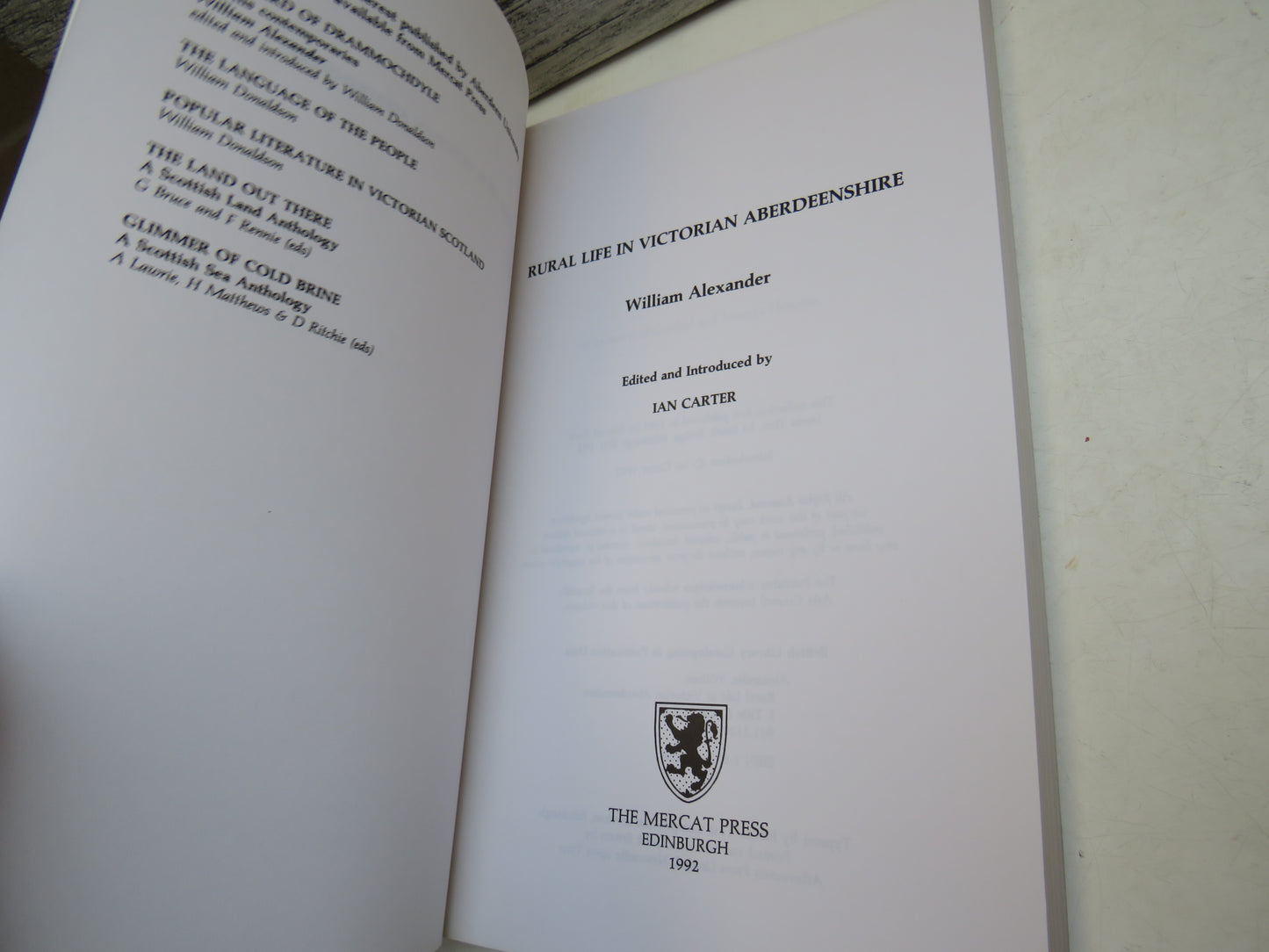 Rural Life In Victorian Aberdeenshire By William Alexander 1992