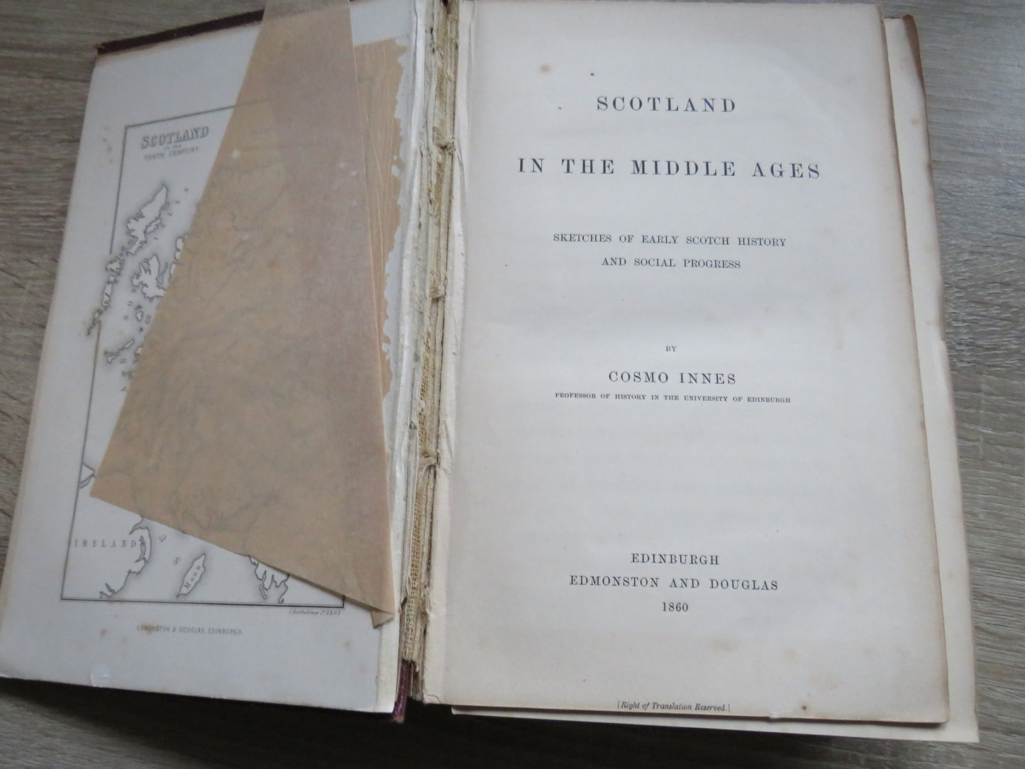 Scotland In The Middle Ages Sketches of Early Scotch History And Social Progress By Cosmo Innes 1860