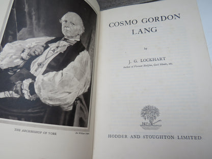 Cosmo Gordon Lang By J. G. Lockhart 1949