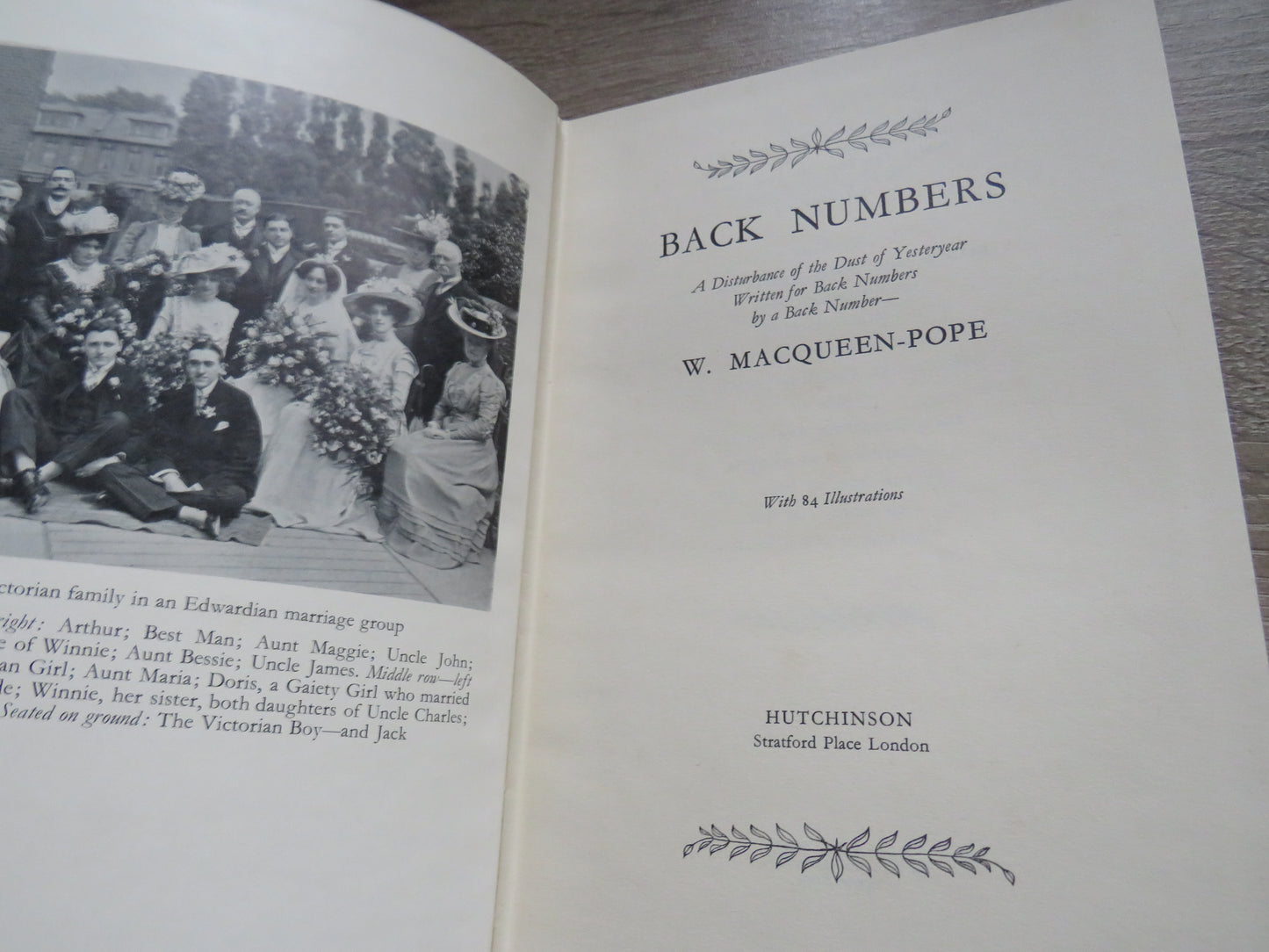 Back Numbers A Disturbance Of The Dust of Yesteryear Written For Back Numbers By a Back Number W. Macqueen-Pope 1954 1st Edition