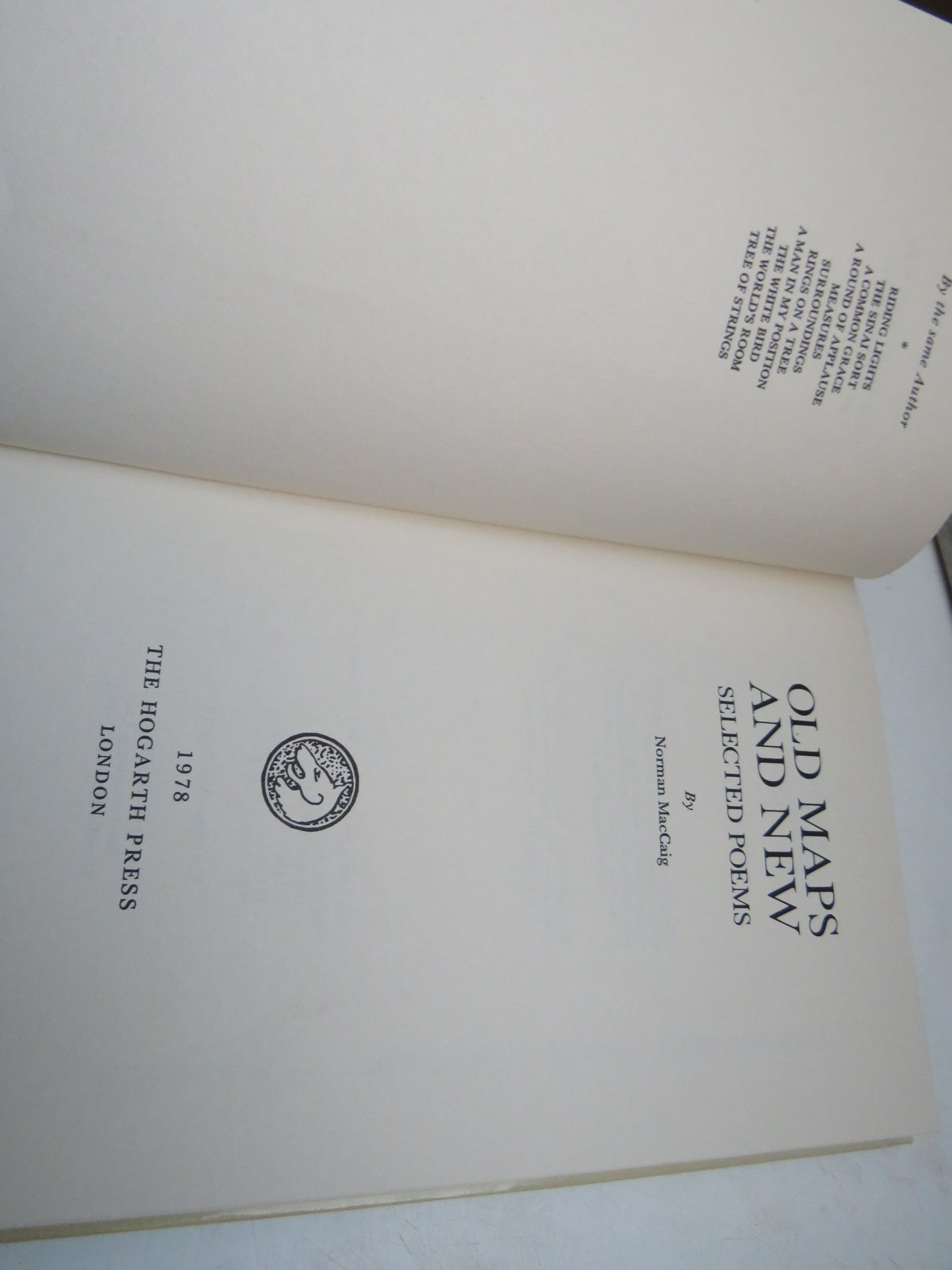 Old Maps and New Selected Poems By Norman MacCaig 1978