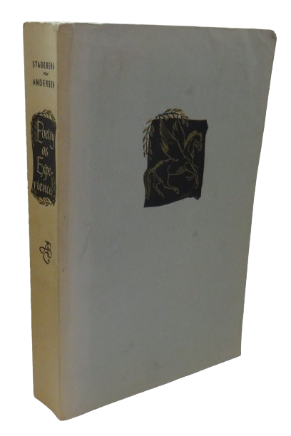 Poetry As Experience By Norman C. Stageberg & Wallace L. Anderson 1952 book front cover