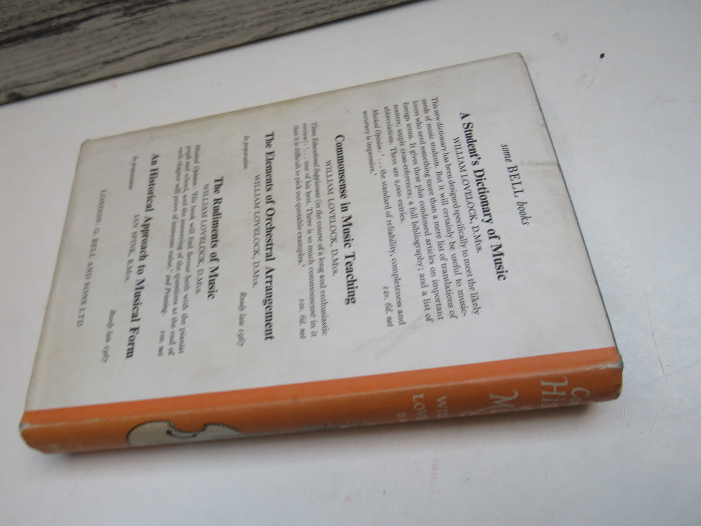 A Concise History of Music By William Lovelock 1966