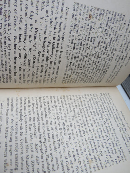 The Creevey Papers A Selection From The Correspondence & Diaries of the Late Thomas Creevey, M.P. Born 1768- Dies 1838 In 2 Volumes 1904