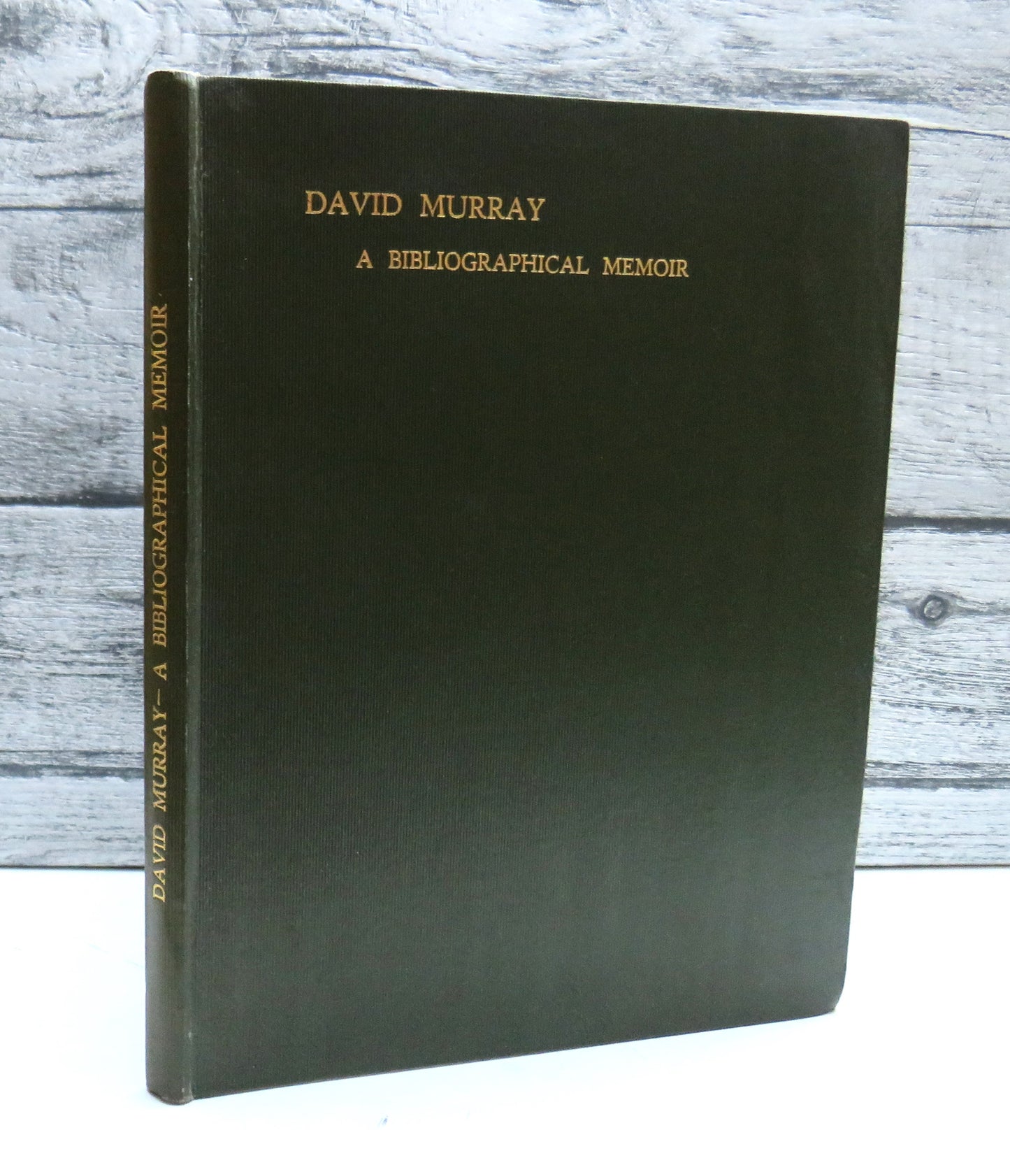 David Murray A Bibliographical Memoir By Sylvia W. Murray 1933 (Vintage Biography Book) book cover