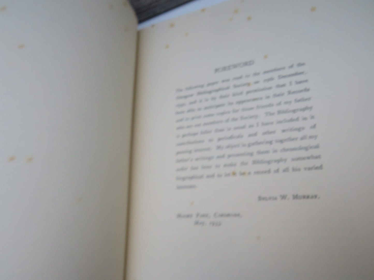 David Murray A Bibliographical Memoir By Sylvia W. Murray 1933 (Vintage Biography Book) book 6