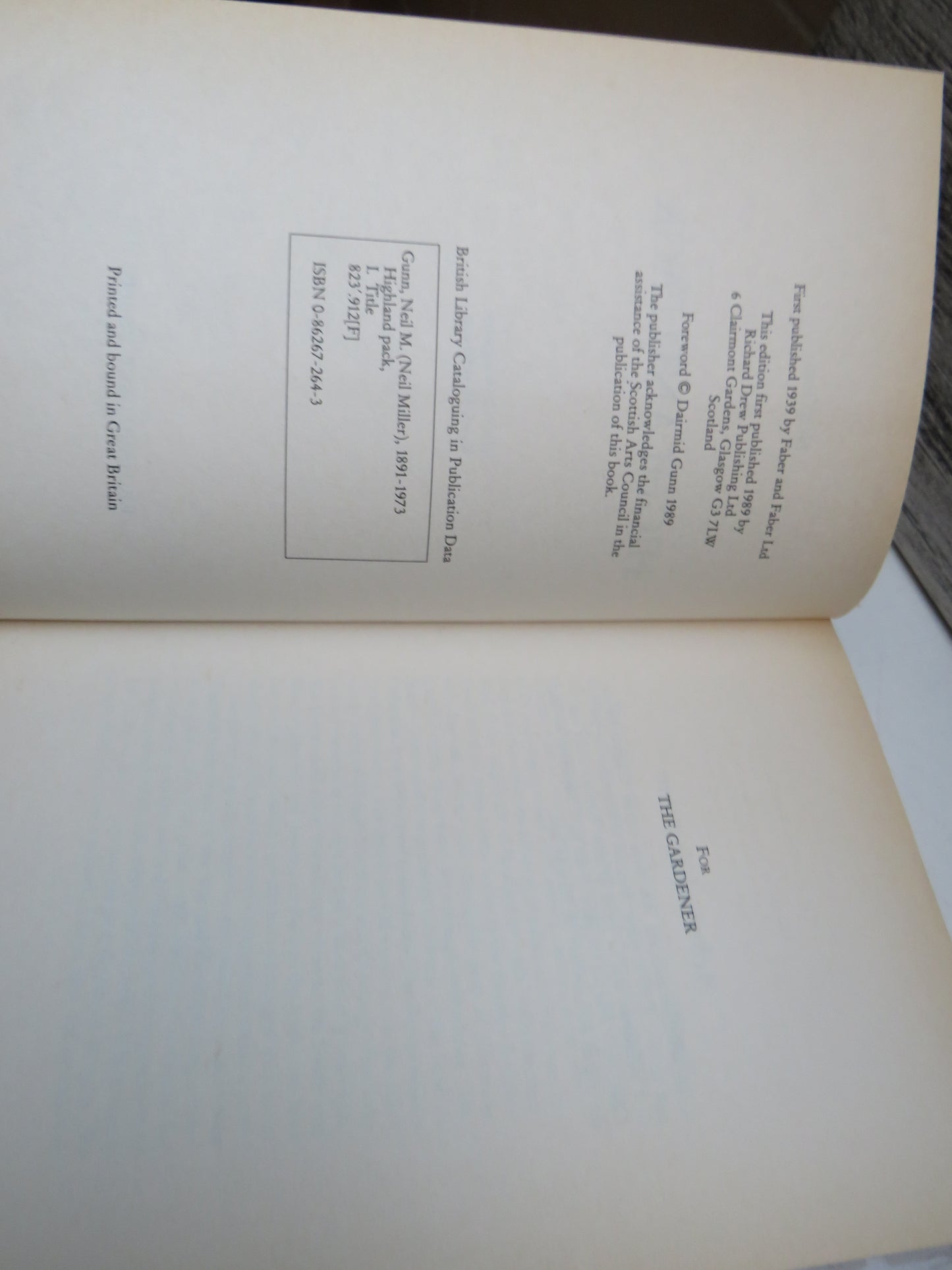 Highland Park By Neil Gunn 1989