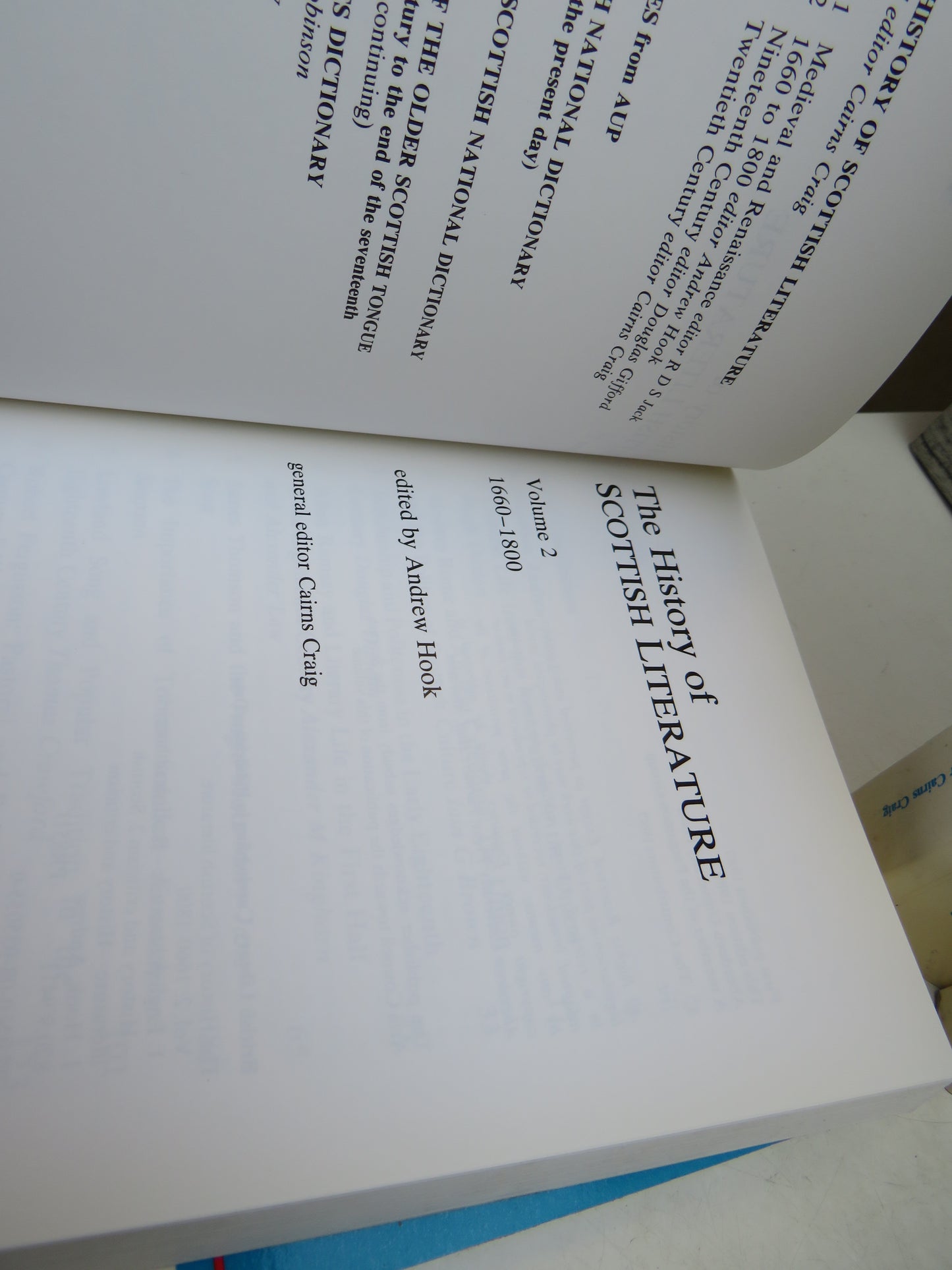 The History of Scottish Literature Volume 1-4 1989