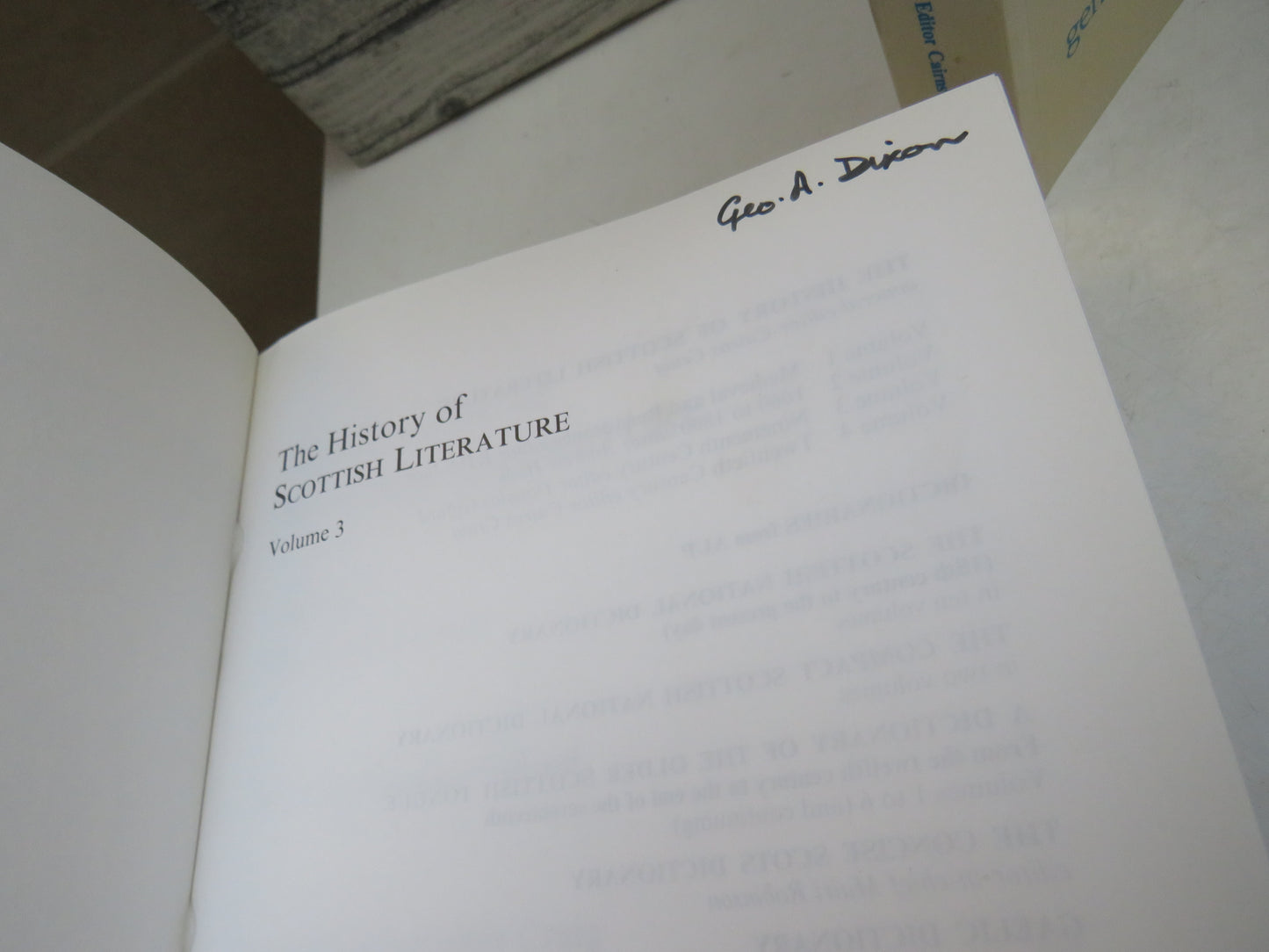 The History of Scottish Literature Volume 1-4 1989