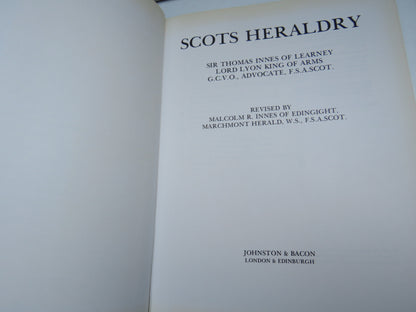 Scots Heraldry Sir Thomas Innes of Learney Lord Lyon King of Arms G.C.V.O. Advocate, F.S.A. Scot (Vi book image 3