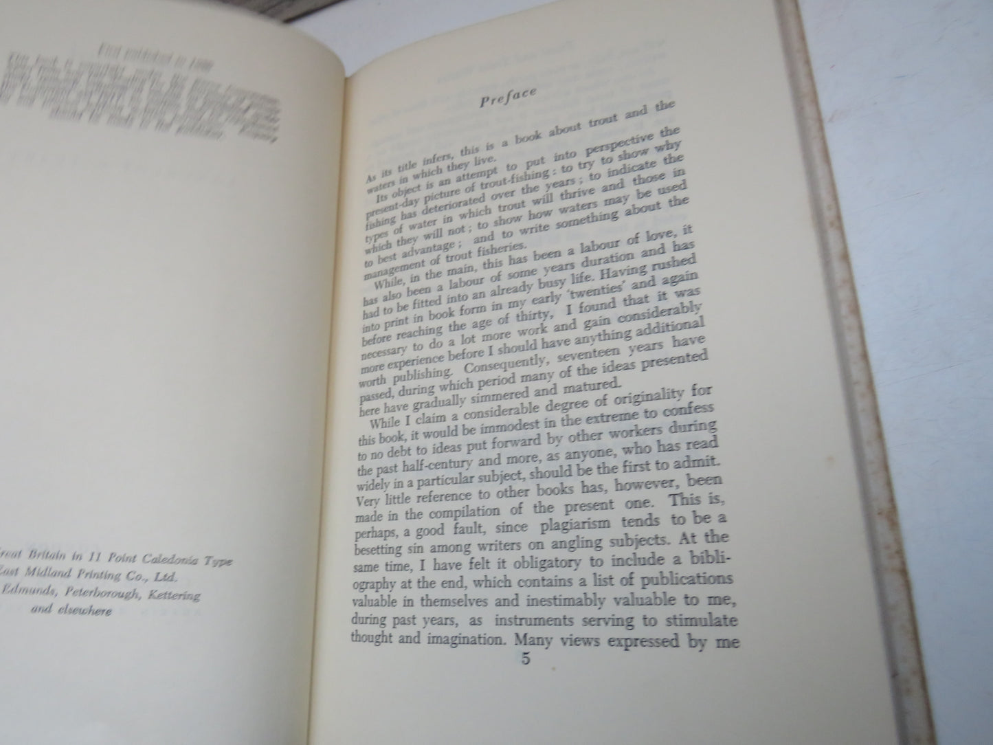 Trout and Trout Waters By Lancelot R. Peart 1956