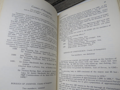 Parliamentary Representation, 1832 England and Wales By J. Holladay Philbin 1965