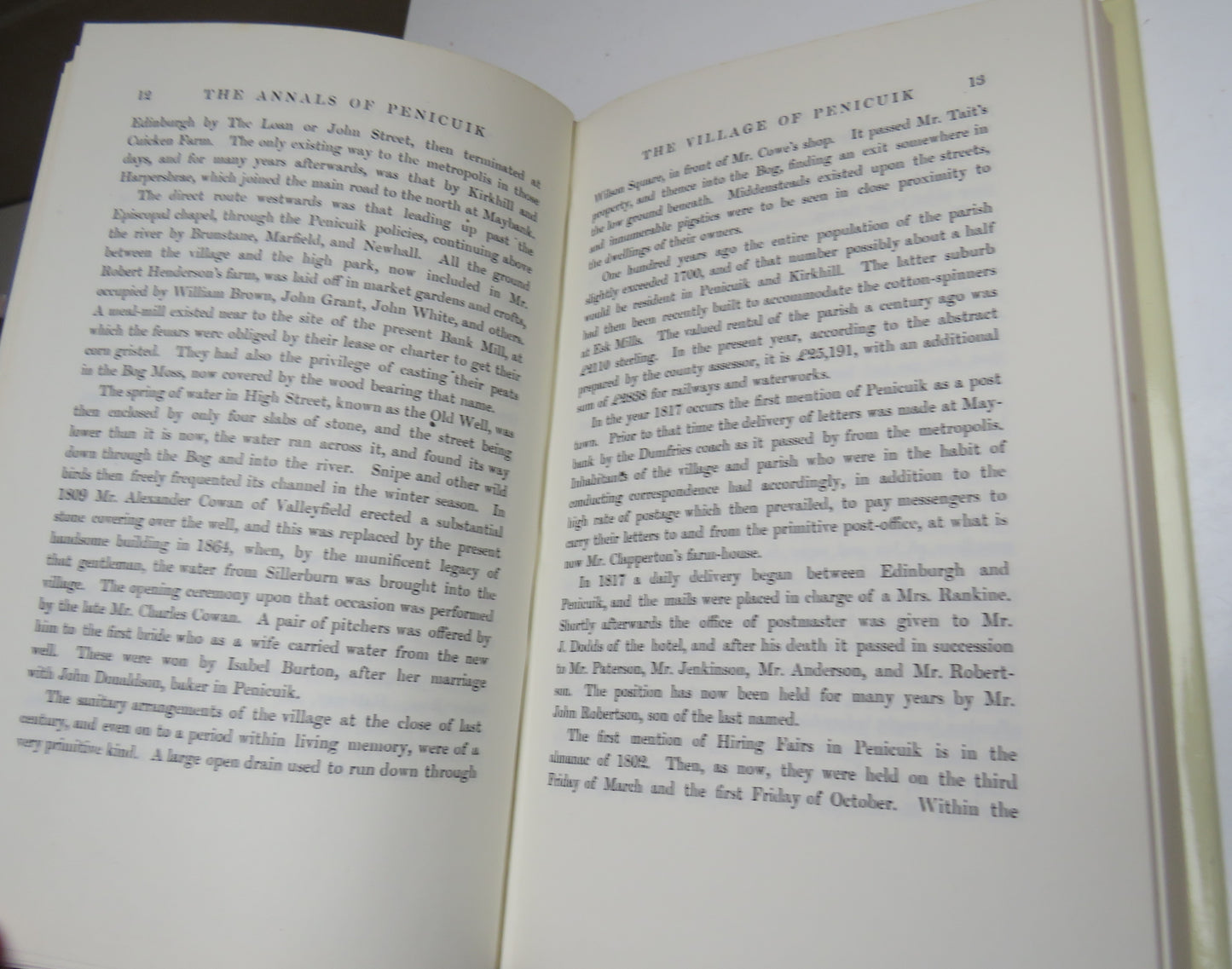 The Annals of Penicuik, Being a History of the Parish and of the Village by John J. Wilson, 1985