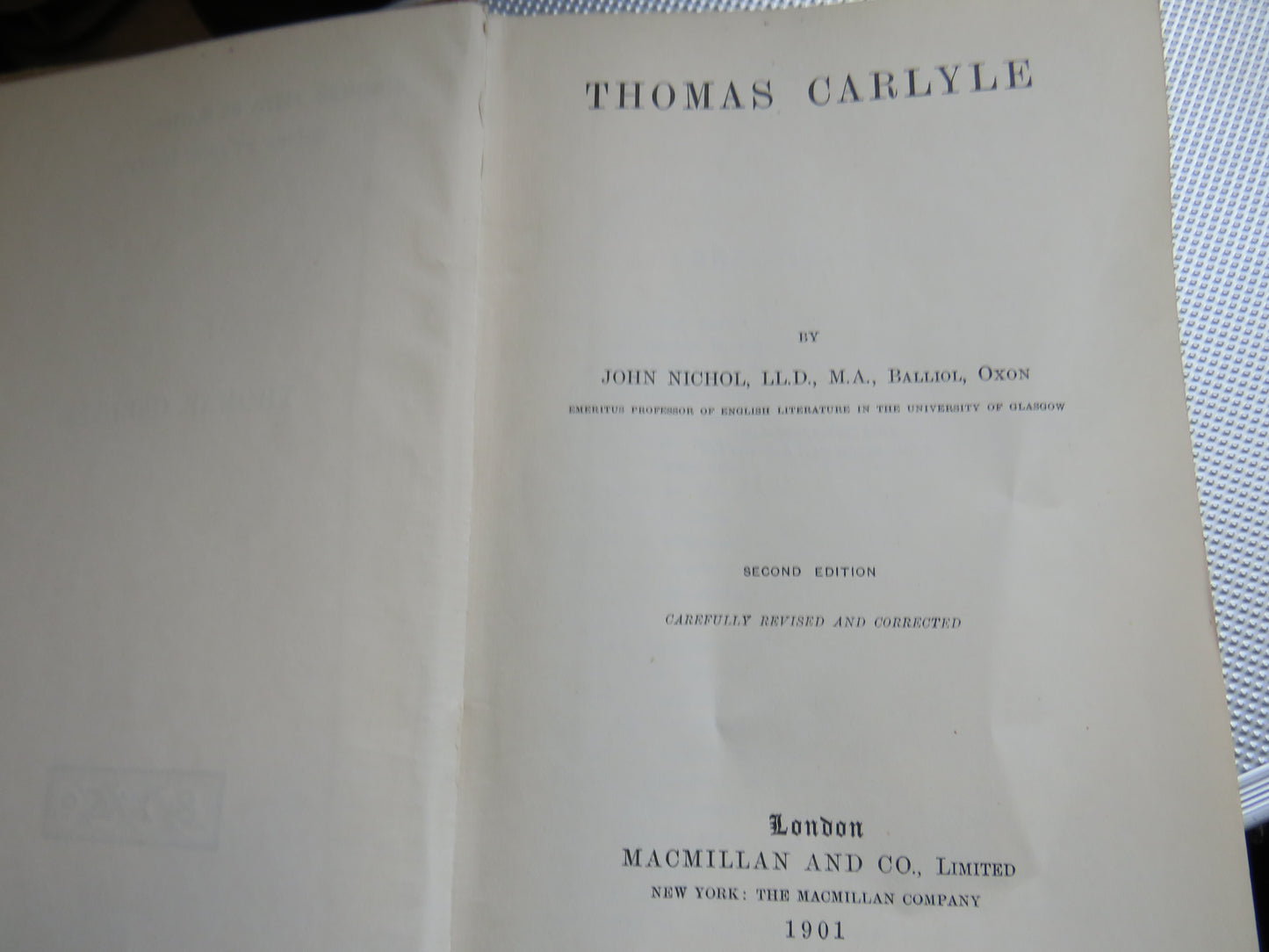 Thomas Carlyle By John Nichol 1901