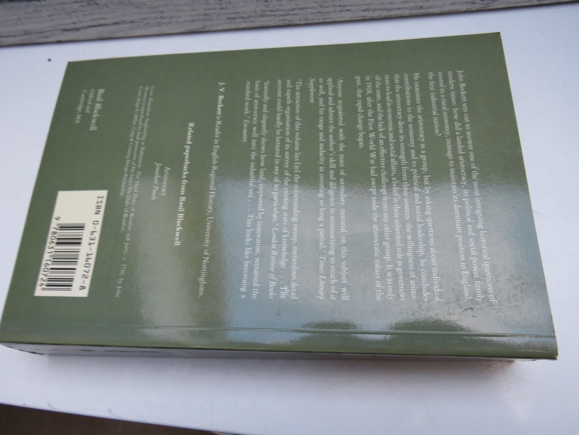 The Aristocracy In England 1660-1914 By J.V. Beckett 1989 (Vintage History Book) book 2