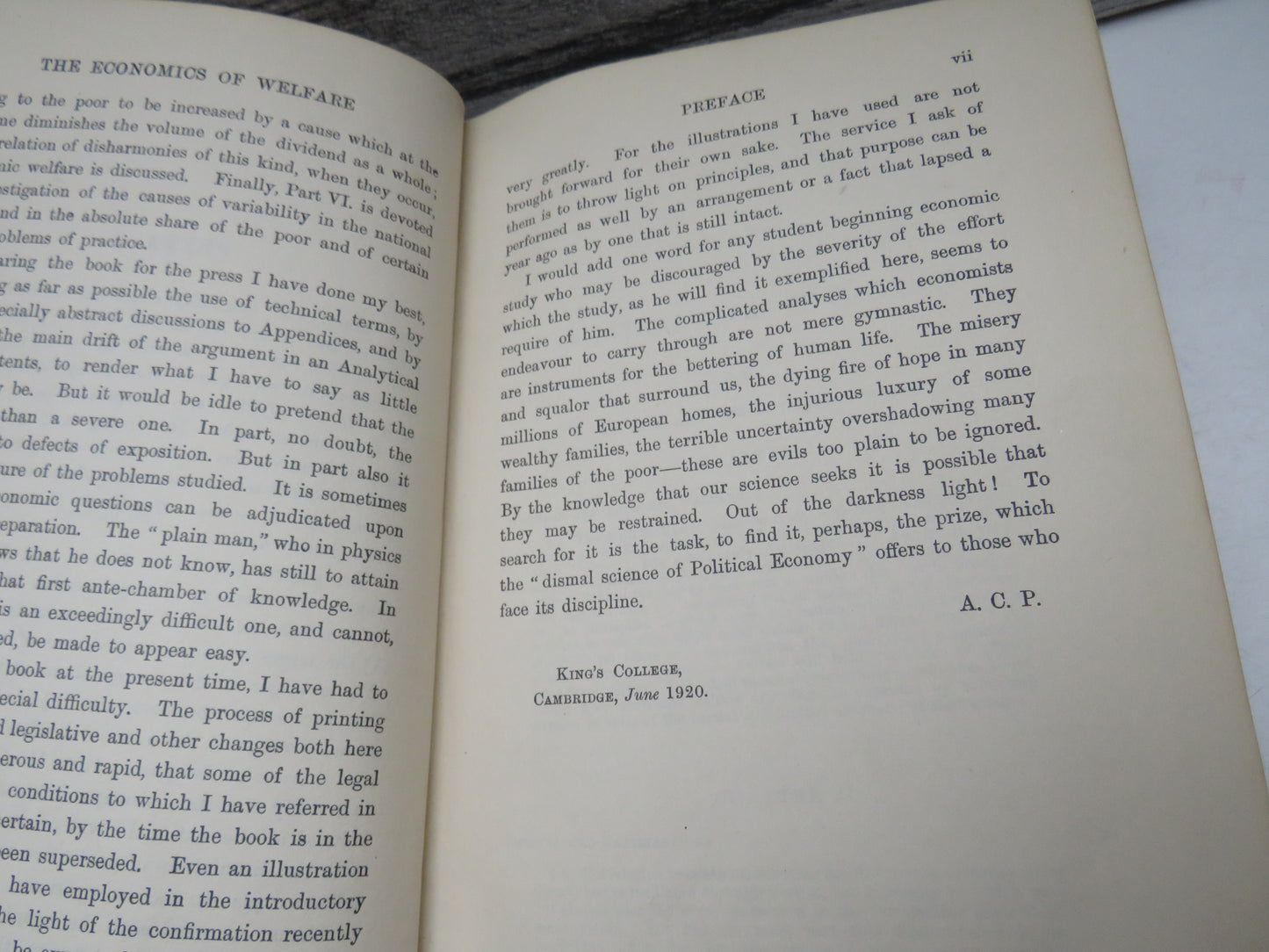 The Economics of Welfare By A. C. Pigou 1920