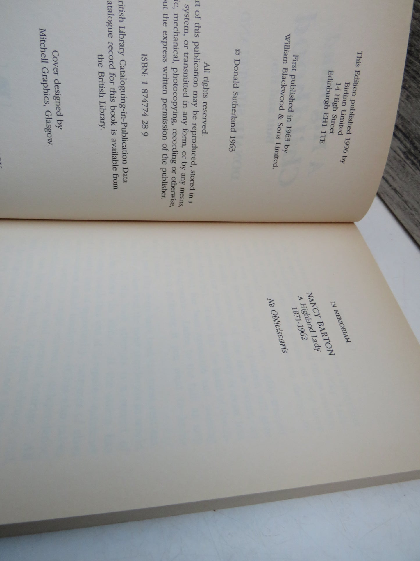 A Highland Childhood Butt and Ben By Donald Sutherland 1996