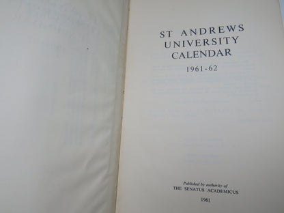 St Andrews University Calendar 1961-62