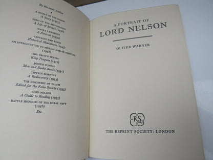 A Portrait of Lord Nelson By Oliver Warner 1959, Vintage Book book image 3