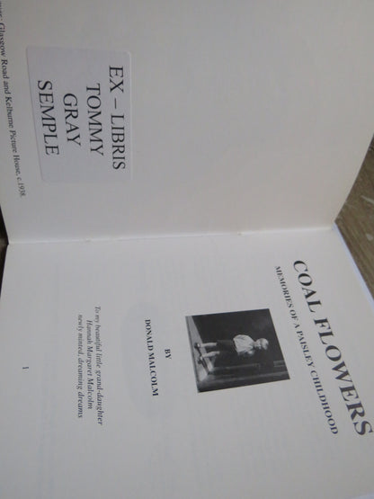 Coal Flowers Memories Of A Paisley Childhood By Donald Malcolm 1996 book image 2