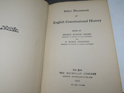 Select Documents of English Constitutional History 1927