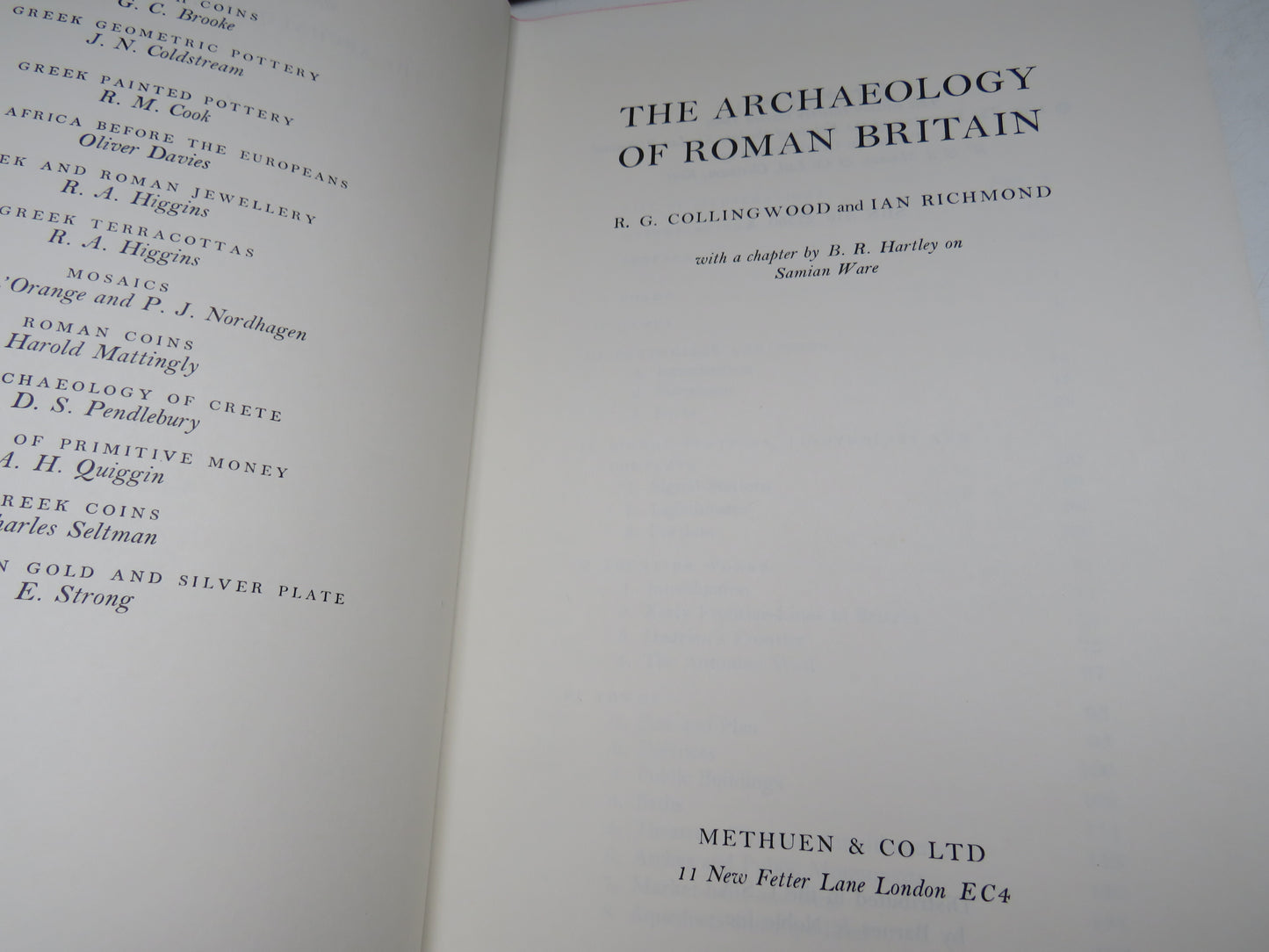 The Archaeology of Roman Britain By R. G. Collingwood and Ian Richmond 1969