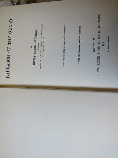Barlasch Of The Guard By Henry Seton Merriman 1903 book image 5