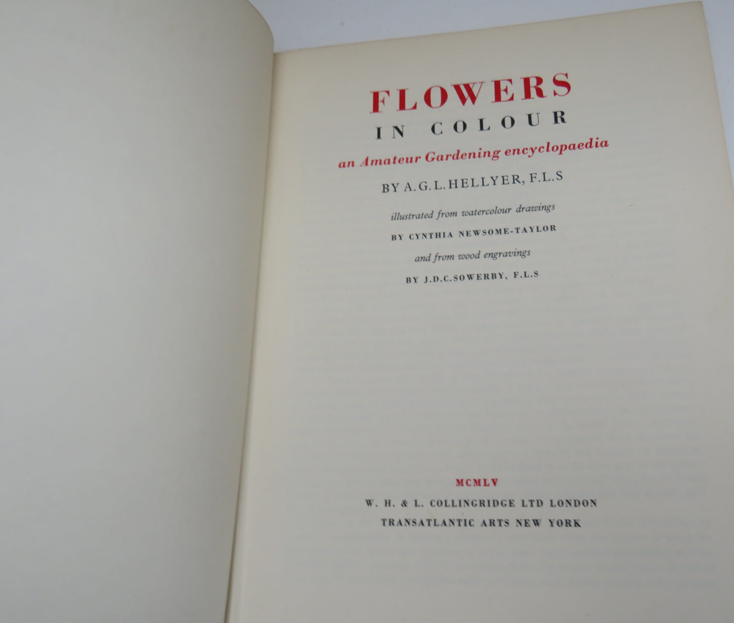 Flowers in Colours by A. G. L. Hellyer, 1955