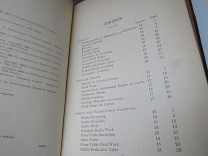 I.C.S. Reference Library Leveling, Circular Curves, Stadia and Plane-Table Surveying, Topographic Su book image 4