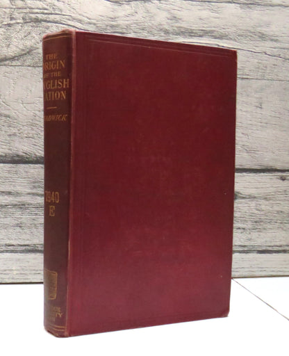 The Origin of the English Nation By H. Munro Chadwick 1907 book front cover
