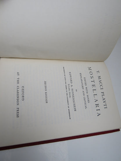 T. Macci Plavti Mostellaria Edited With Notes Explanatory and Critical By Edward A. Sonnenschein 195 book image 4